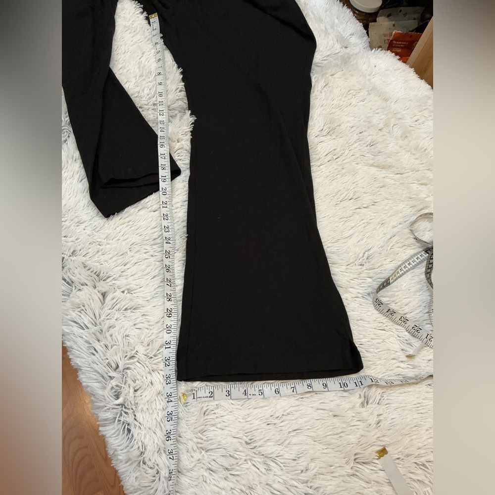 Woman Within Plus Size 3X Tall Black Stretch Cotton Bootcut Leggings Pull-On - Picture 10 of 10